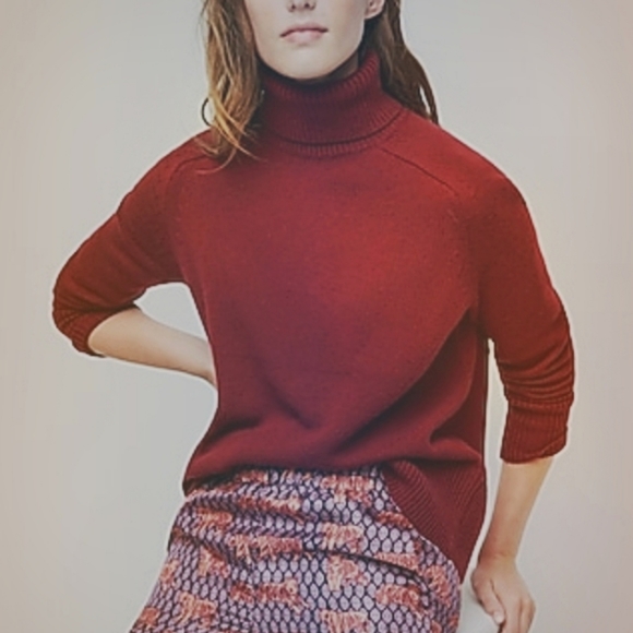 S J Crew cashmere turtleneck sweater - Picture 2 of 5